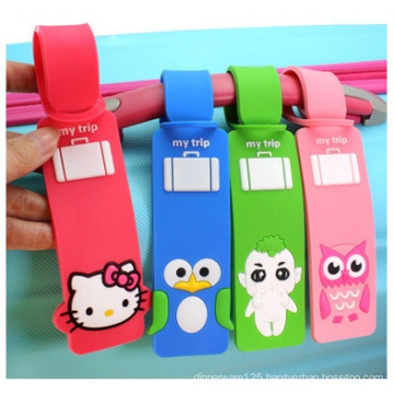 Creative Cartoon Waterproof Silicone Luggage Tags, Label Boarding Luggage Tags